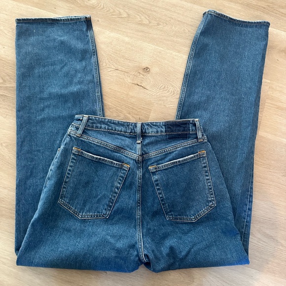 Abercrombie & Fitch Dark Blue 90s Relaxed Jean High Rise Size 10 Long - Picture 2 of 3